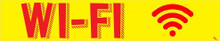 Vinyl Windshield Slogans "WI-FI" Red/Yellow 12/Pack
