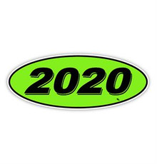 Vinyl Highlights Oval Model Year "2020" Black/Green 12/Pack