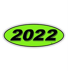 Vinyl Highlights Oval Model Year "2022" Black/Green 12/Pack