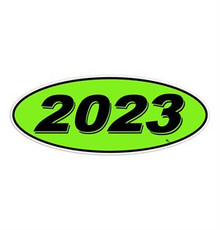 Vinyl Highlights Oval Model Year "2023" Black/Green 12/Pack