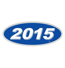 Vinyl Highlights Oval Model Year "2015" White /Blue 12/Pack