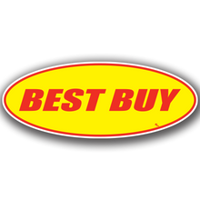 Vinyl Highlights Oval Slogans "Best Buy" Red/Yellow 12 Pack