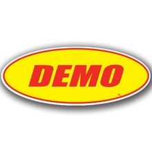 Vinyl Highlights Oval Slogans "Demo" Red/Yellow 12 Pack