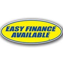 Vinyl Highlights Oval Slogans "Easy Finance Available" Blue/Yellow 12/Pack