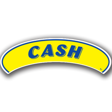 Vinyl Highlights Eyebrow Slogans "Cash" Blue/Yellow 12/Pack