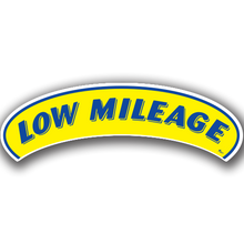 Vinyl Highlights Eyebrow Slogans "Low Mileage" Blue/Yellow 12/Pack