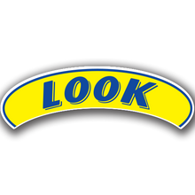 Vinyl Highlights Eyebrow Slogans "Look" Blue/Yellow 12/Pack