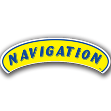 Vinyl Highlights Eyebrow Slogans "Navigation" Blue/Yellow 12/Pack