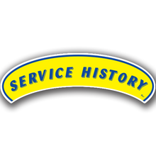 Vinyl Highlights Eyebrow Slogans "Service History" Blue/Yellow 12/Pack