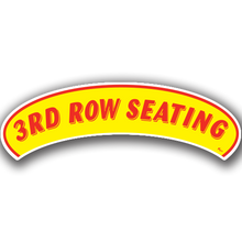 Vinyl Highlights Eyebrow Slogans "3RD ROW SEATING" Red/Yellow 12/Pack