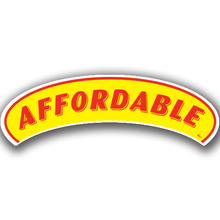 Vinyl Highlights Eyebrow Slogans "Affordable" Red/Yellow 12/Pack