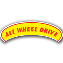 Vinyl Highlights Eyebrow Slogans "All Wheel Drive" Red/Yellow 12/Pack