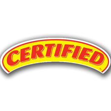 Vinyl Highlights Eyebrow Slogans "Certified" Red/Yellow 12/Pack