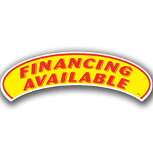 Vinyl Highlights Eyebrow Slogans "Financing Available" Red/Yellow 12/Pack
