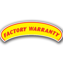 Vinyl Highlights Eyebrow Slogans "Factory Warranty" Red/Yellow 12/Pack