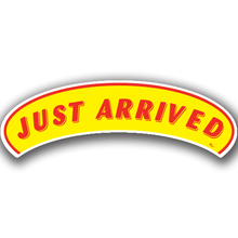 Vinyl Highlights Eyebrow Slogans "Just Arrived" Red/Yellow 12/Pack