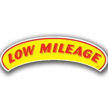 Vinyl Highlights Eyebrow Slogans "Low Mileage" Red/Yellow 12/Pack