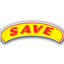 Vinyl Highlights Eyebrow Slogans "Save" Red/Yellow 12/Pack