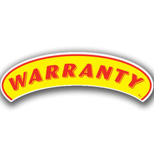 Vinyl Highlights Eyebrow Slogans "Warranty" Red/Yellow 12/Pack