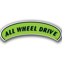 Vinyl Highlights Eyebrow Slogans "All Wheel Drive" Black/Fluorescent Green 12/Pack