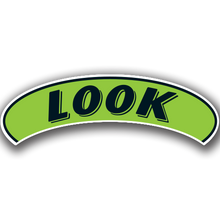Vinyl Highlights Eyebrow Slogans "Look" Black/Fluorescent Green 12/Pack