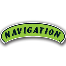 Vinyl Highlights Eyebrow Slogans "Navigation" Black/Fluorescent Green 12/Pack