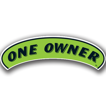 Vinyl Highlights Eyebrow Slogans "One Owner" Black/Fluorescent Green 12/Pack