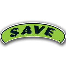 Vinyl Highlights Eyebrow Slogans "Save" Black/Fluorescent Green 12/Pack