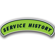 Vinyl Highlights Eyebrow Slogans "Service History" Black/Fluorescent Green 12/Pack