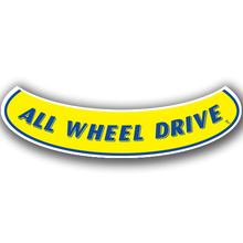 Vinyl Highlights Smile Slogans "All Wheel Drive" Blue/Yellow 12/Pack