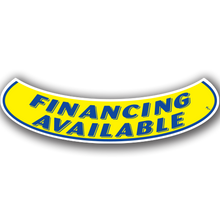 Vinyl Highlights Smile Slogans "Financing Available" Blue/Yellow 12/Pack