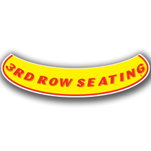 Vinyl Highlights Smile Slogans "3RD ROW SEATING" Red/Yellow 12/Pack