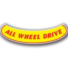 Vinyl Highlights Smile Slogans "All Wheel Drive" Red/Yellow 12/Pack