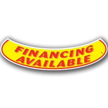 Vinyl Highlights Smile Slogans "Financing Available" Red/Yellow 12/Pack