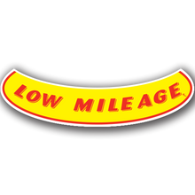 Vinyl Highlights Smile Slogans "Low Mileage" Red/Yellow 12/Pack