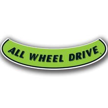 Vinyl Highlights Smile Slogans "All Wheel Drive" Black/Fluorescent Green 12/Pack