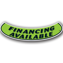 Vinyl Highlights Smile Slogans "Financing Available" Black/Fluorescent Green 12/Pack