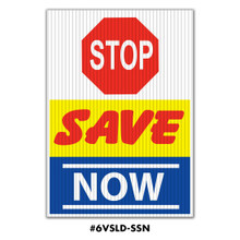 Jumbo UnderHood Signs "Stop Save Now"
