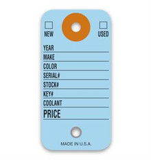 Color Coded Vehicle Key Tags "Light Blue"