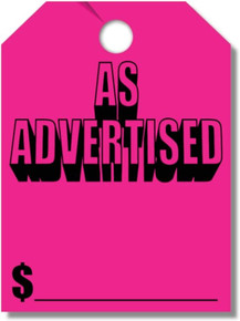 Stock Mirror Hang Tags (Pink #280-AA)