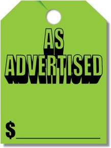 Stock Mirror Hang Tags (Green #280-AA)