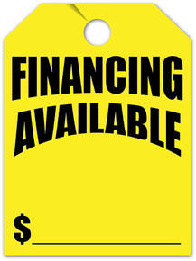 Stock Mirror Hang Tags (Yellow #280-FA)
