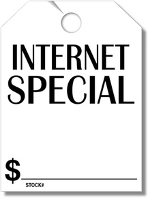 Stock Mirror Hang Tags (White #280-IS)