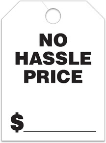 Stock Mirror Hang Tags (White #280-NH)