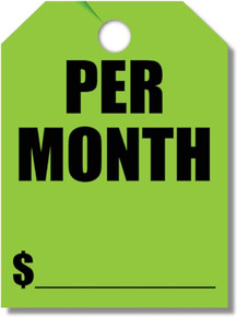 Stock Mirror Hang Tags (Green #280-PM)