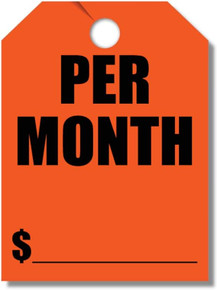 Stock Mirror Hang Tags (Red #280-PM)