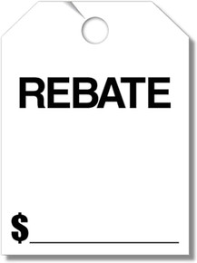 Stock Mirror Hang Tags (White #280-RB)