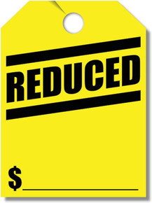 Stock Mirror Hang Tags (Yellow #280-RD)