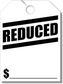 Stock Mirror Hang Tags (White #280-RD)