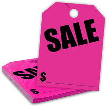 Stock Mirror Hang Tags (Pink #280-SA)